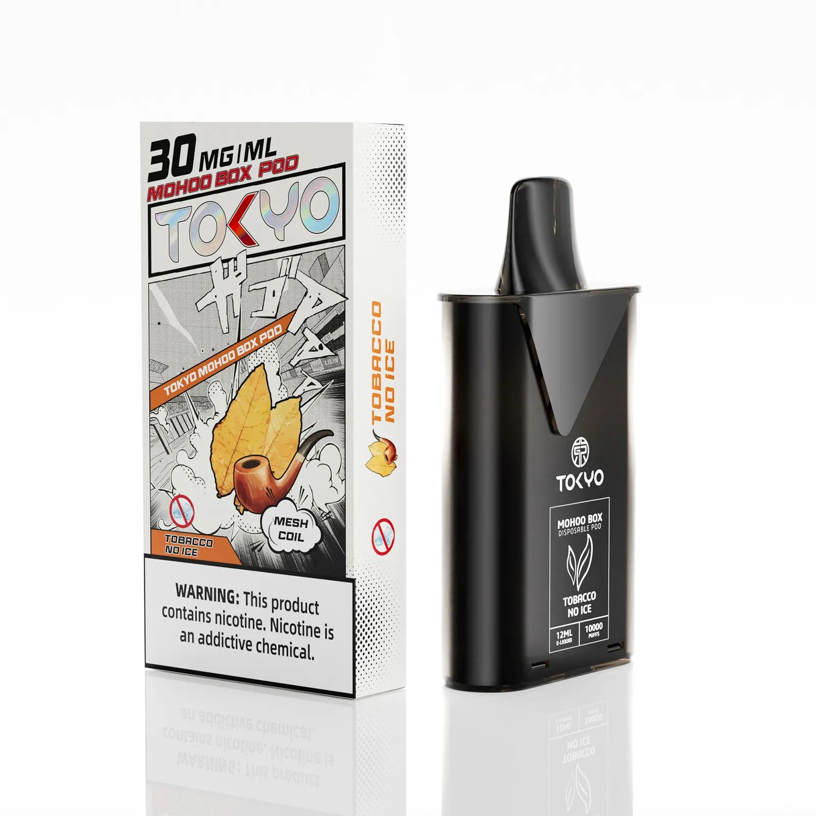 菸草口味 東京魔盒電子煙彈 - 純正菸草香氣,無涼感享受:圖片 2